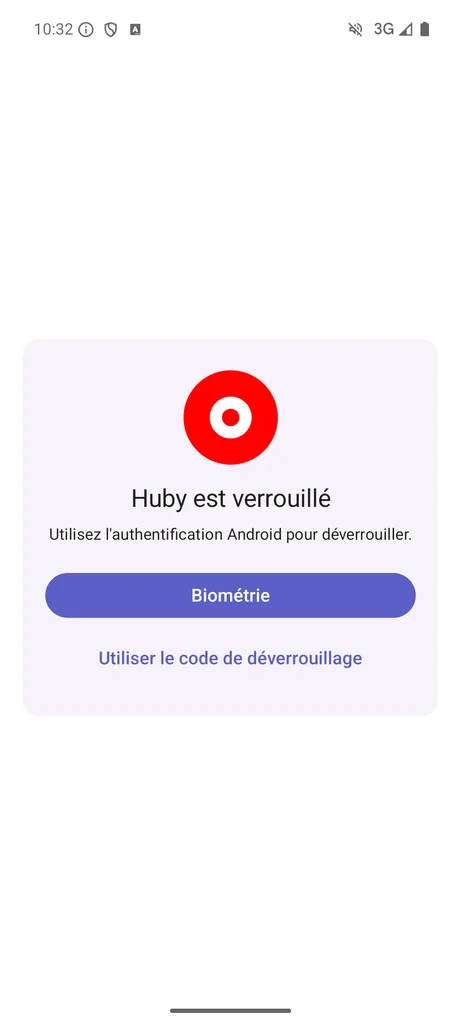 Écran de verrouillage biométrique